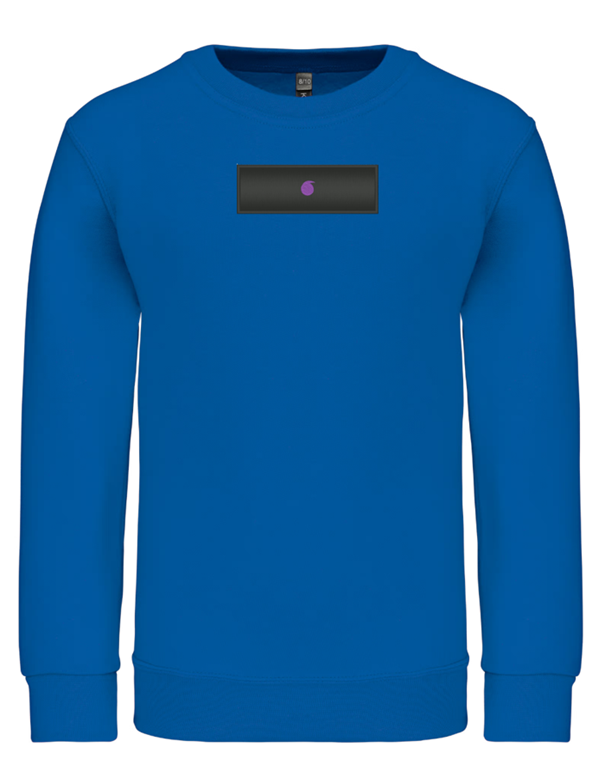 Le Bro'Sweat Col Rond Enfant Bleu Royal