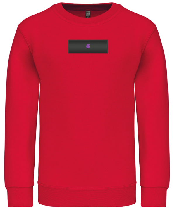 Le Bro'Sweat Col Rond Enfant Rouge